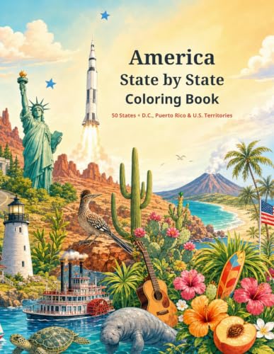 America State by State Coloring Book book cover