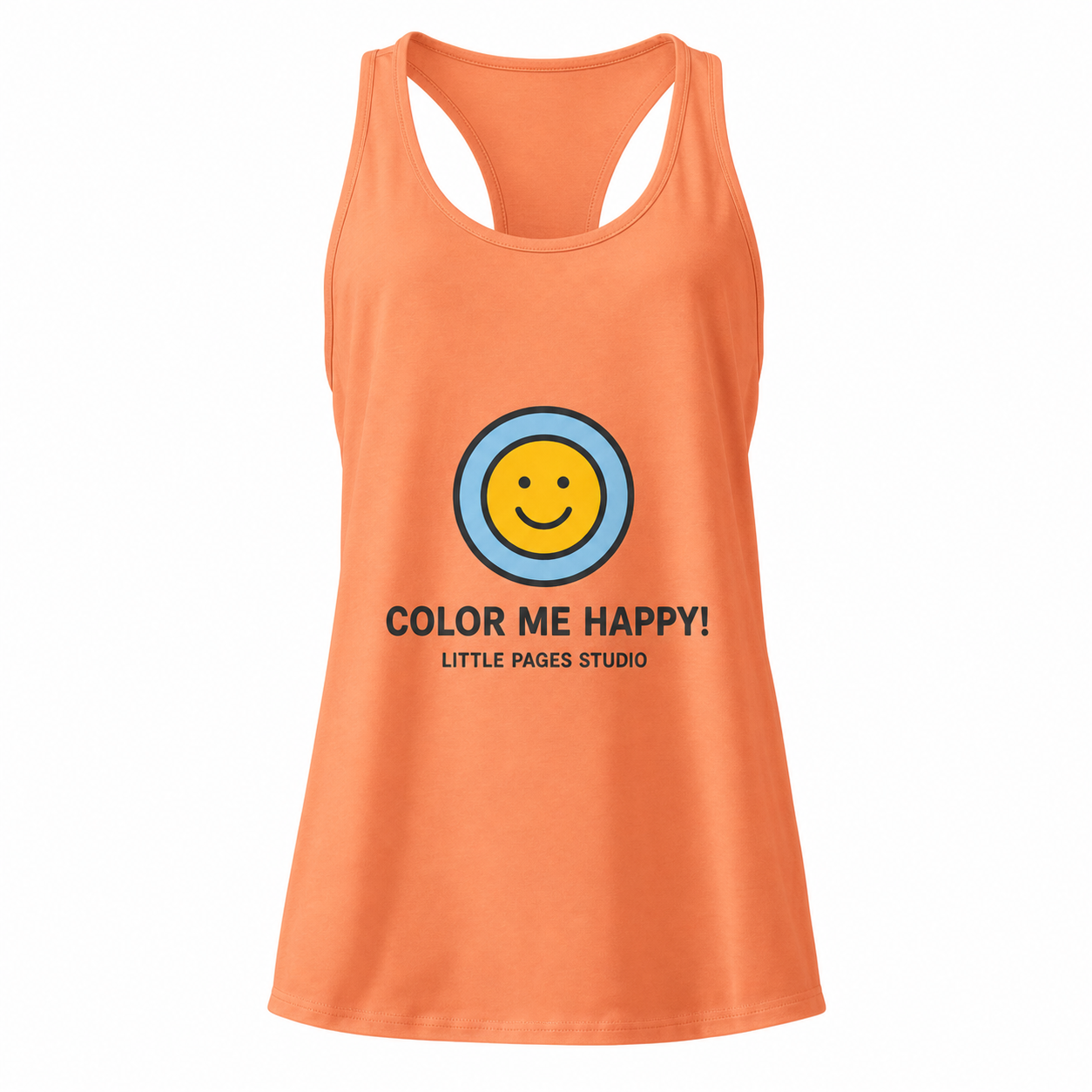 Light Orange Color Me Happy racerback tank