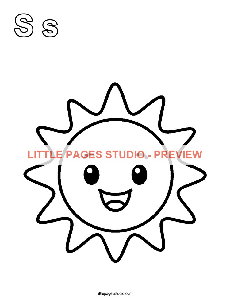 Watermarked preview of letter S for Sun