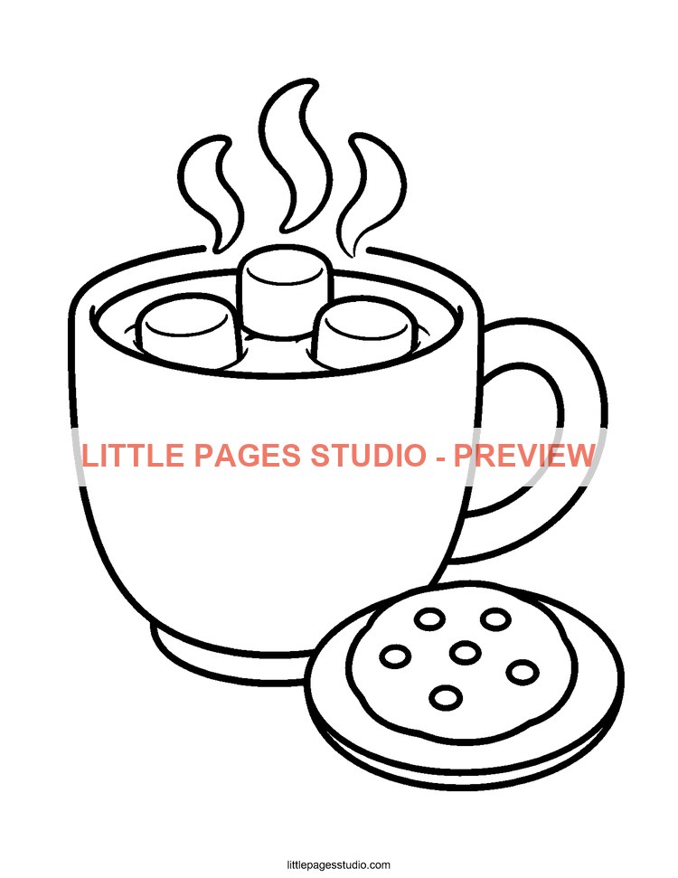 Watermarked preview of Cozy Little Moments coloring page 4