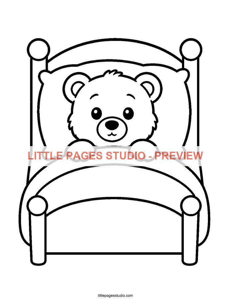 Watermarked preview of Cozy Little Moments coloring page 7
