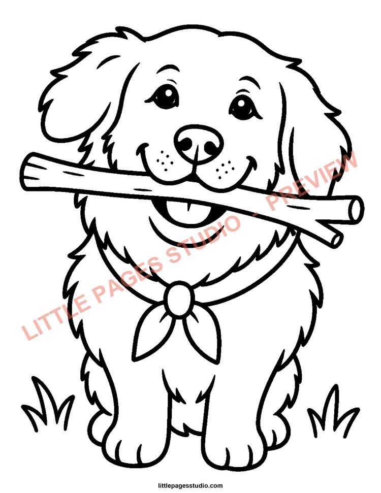 Watermarked preview of Happy Golden Days coloring page 13