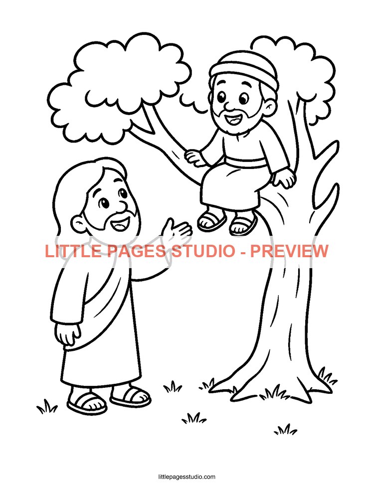 Watermarked preview of Jesus Loves Me Sunday School coloring page 11