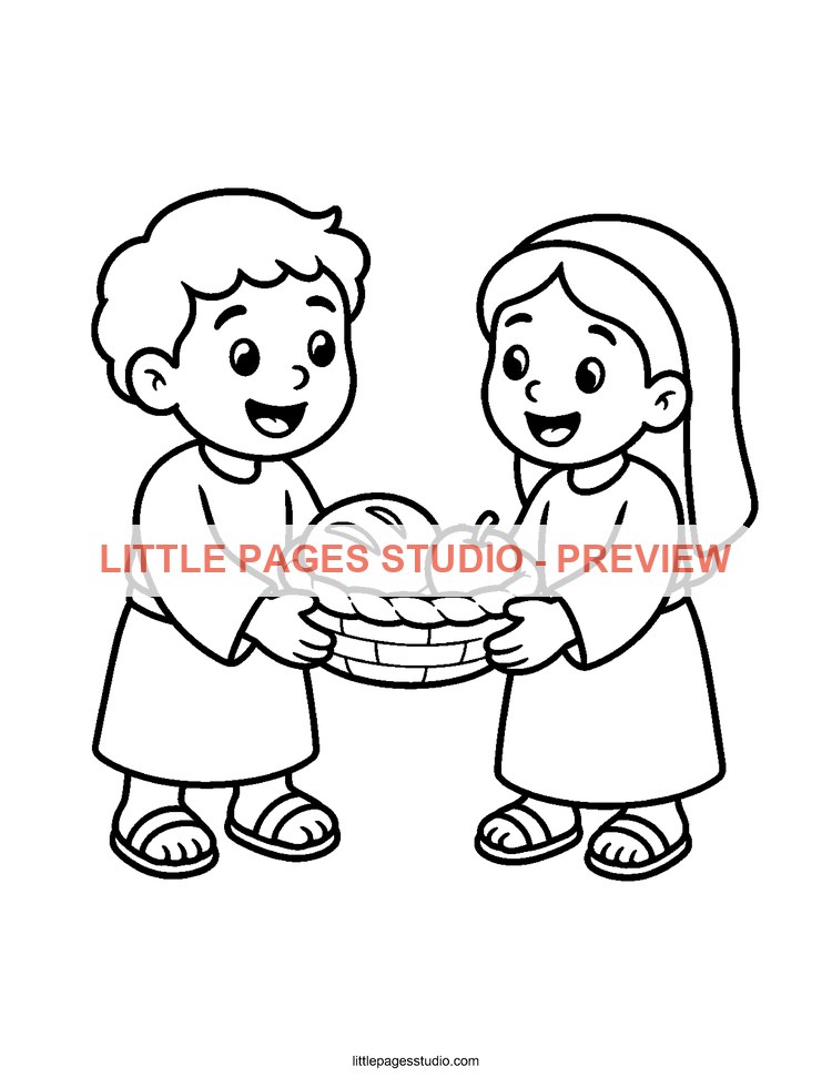 Watermarked preview of Jesus Loves Me Sunday School coloring page 12