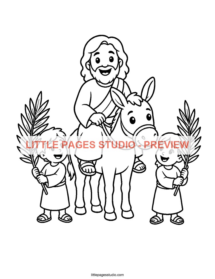 Watermarked preview of Jesus Loves Me Sunday School coloring page 21